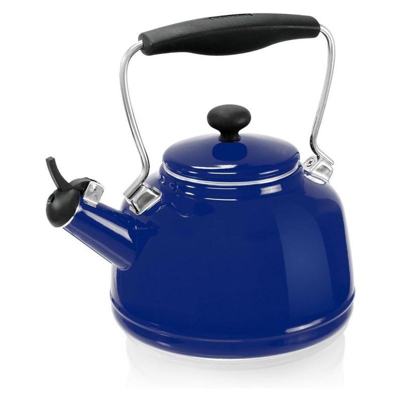 Enamel-on-Steel Vintage Teakettle (1.7 Qt.) - Cobalt Blue | Chantal