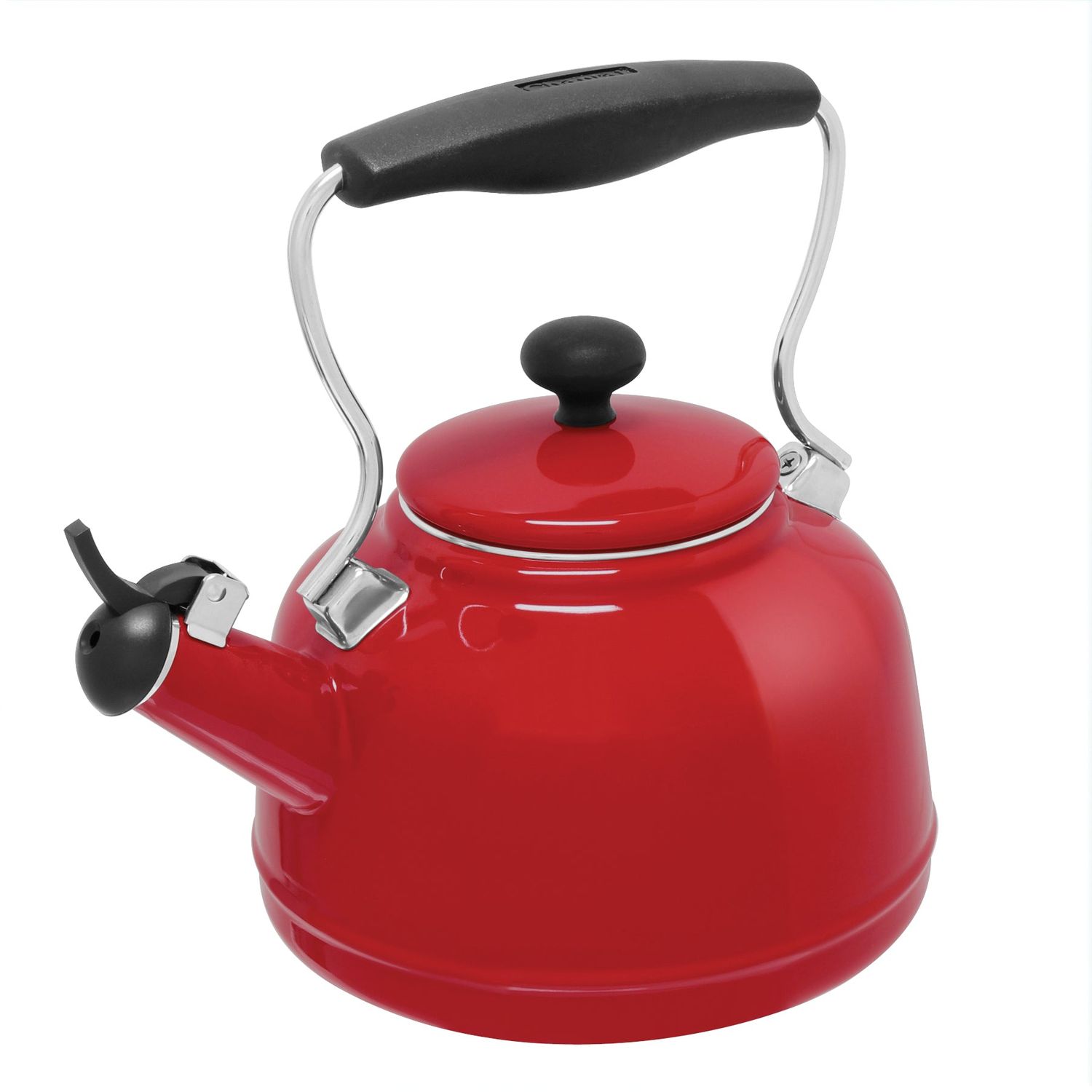 Enamel-on-Steel Vintage Teakettle (1.7 Qt.) - Chili Red | Chantal