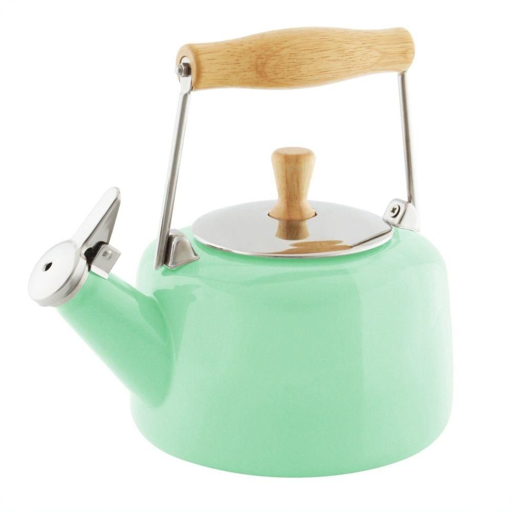 Enamel-on-Steel Sven Teakettle (1.4 Qt) - Mint Green | Chantal