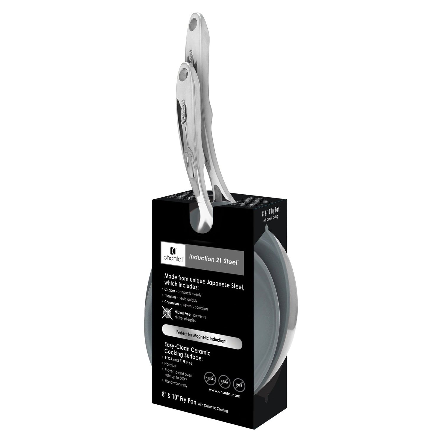 Induction 21 Steel Fry Pan Pack with Ceramic Coating (2 Pc.) | Chantal