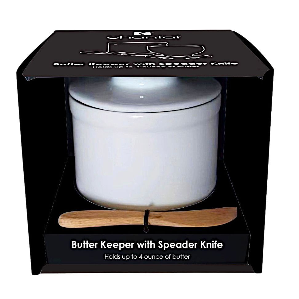 4 OZ Butter Keeper With Knife | Chantal