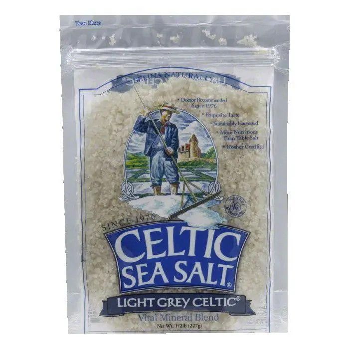 Celtic Sea Salt Light Grey Pouch, 8 OZ