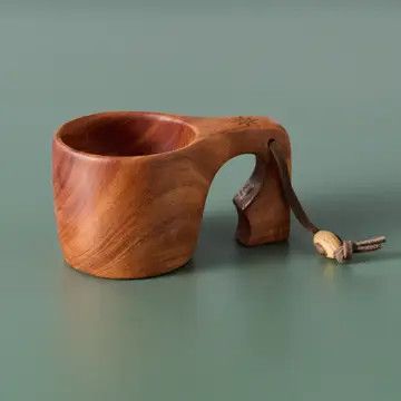 Leather &amp; Neem Wood Kuksa Mug