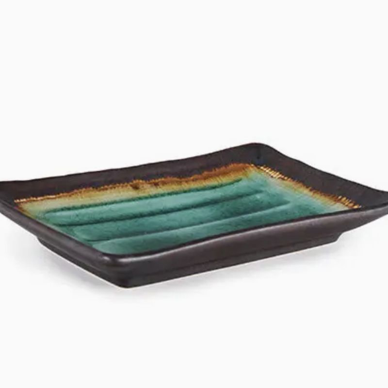 Aozora Kannyu 8.5"L x 5.25"W Rectangular Shaped Porcelain Plate (6/24) | Urban Tokyo