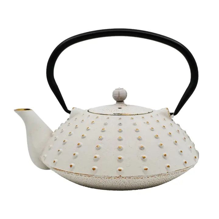 White Tokusa Design 40oz Cast Iron Tea Pot (1/6) | Urban Tokyo
