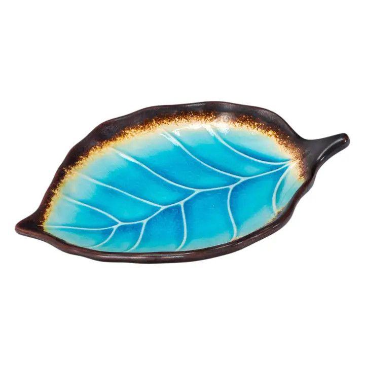 Aozora Kannyu 8&quot;L x 5.5&quot;W Leaf Shaped Porcelain Plate (6/48) | Urban Tokyo