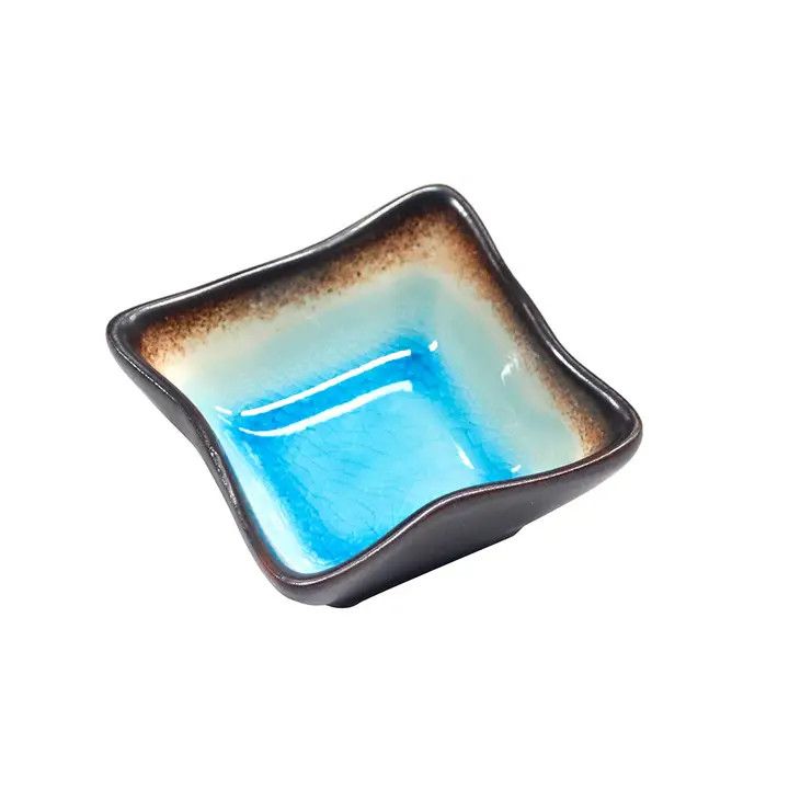 Aozora Kannyu 2.75&quot; Square Shaped Porcelain Sauce Dish (12/144) | Urban Tokyo