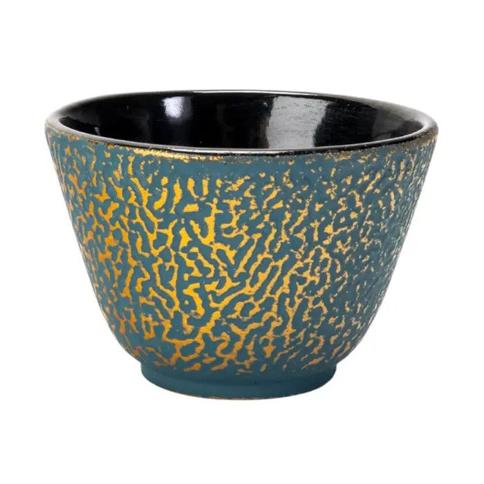 3oz Teal Blue Cast Iron Tea Cup (1/36) | Urban Tokyo