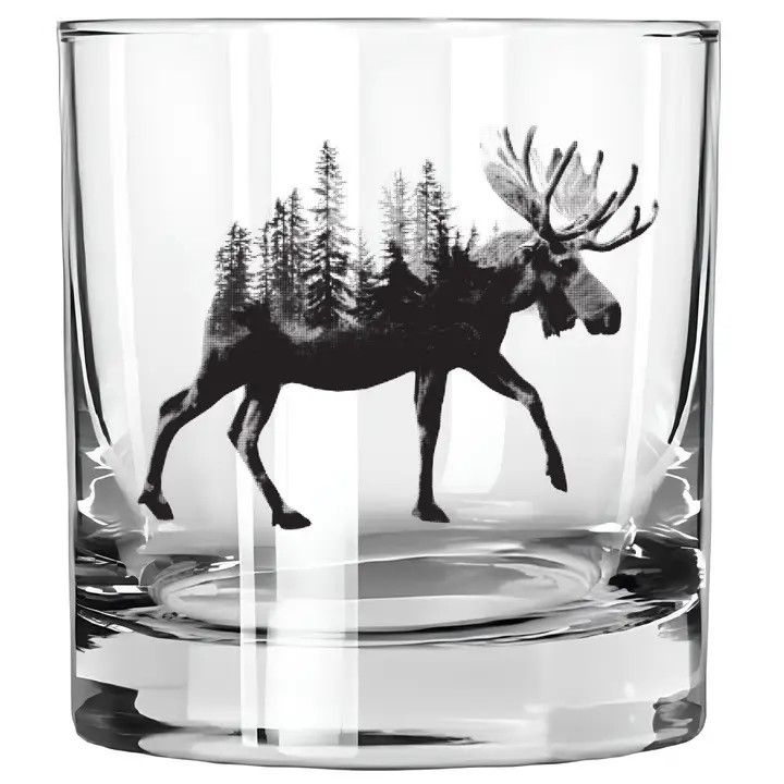 Moose Tree Line Whiskey Glass | Northern Goods