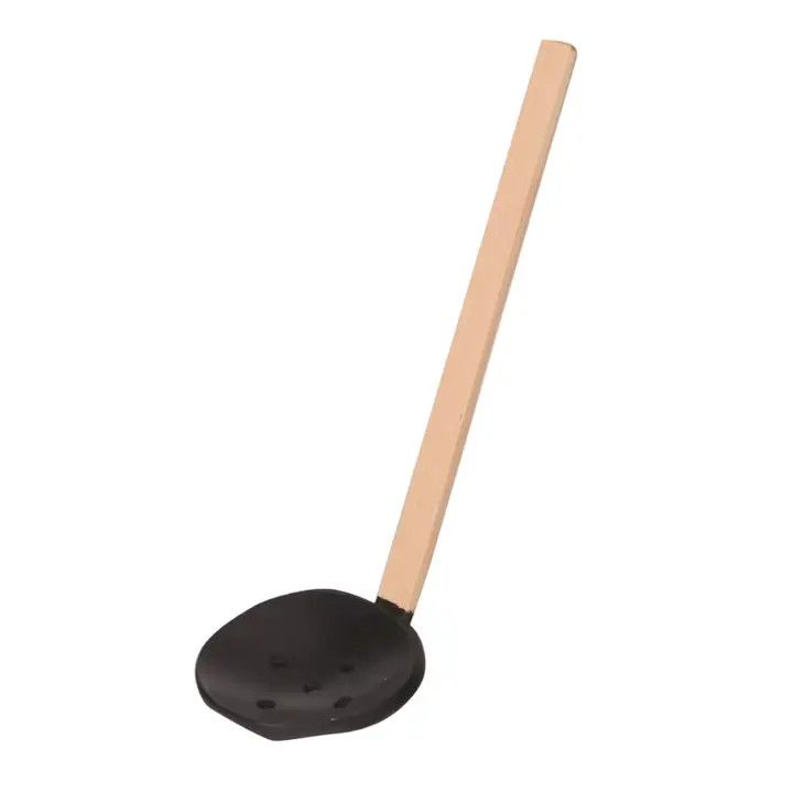 9"L Ramen Wooden Ladle Slotted Spoon (50/400) | Urban Tokyo