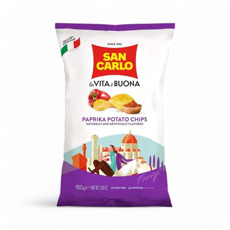 Paprika Potato Chips by San Carlo (150g)