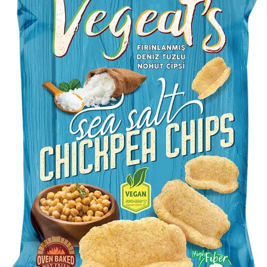 Vegeats Chickpea Chips – Sea Salt 50g | Oven-Baked