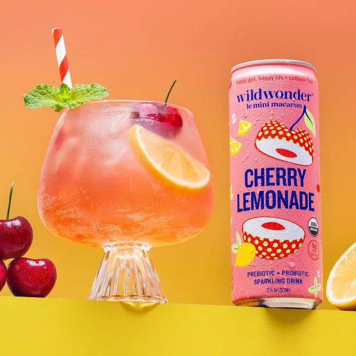 Cherry Lemonade Sparkling Prebiotic + Probiotic Drink | Wildwonder