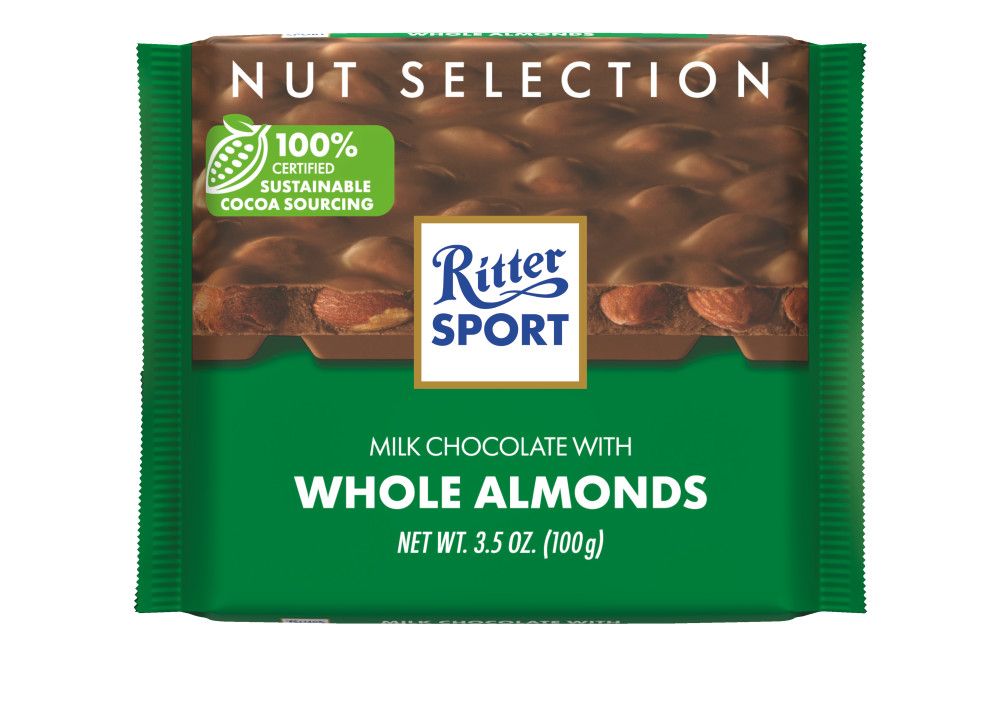 Ritter Sport® Milk Chocolate with Whole Almonds – 3.5 oz