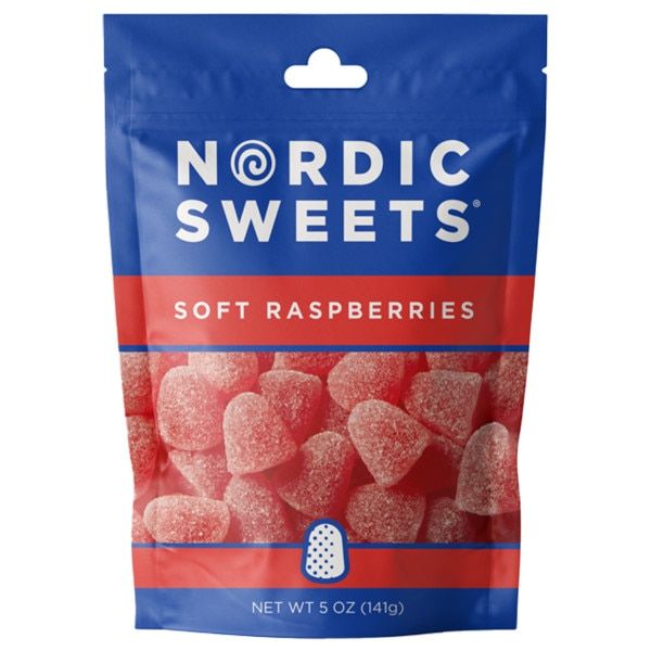 Nordic Sweets® Soft Raspberries Resealable Pouch – 5 oz