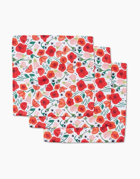 Poppy Power Dishcloth Set | Geometry