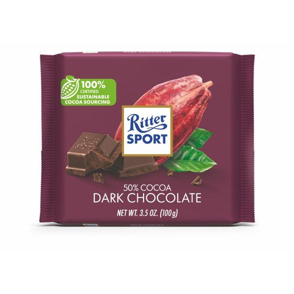 Ritter Sport® 50% Cocoa Dark Chocolate – 3.5 oz