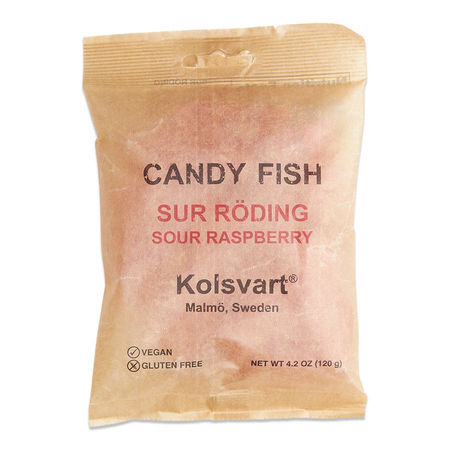 KOLSVART SourRoding Sour Raspberry candy fish, 4.2 oz