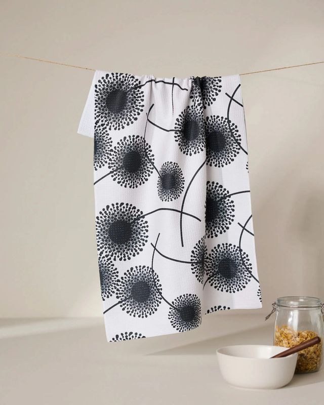 Fully Bloomed Kitchen Tea Towel | Geometry