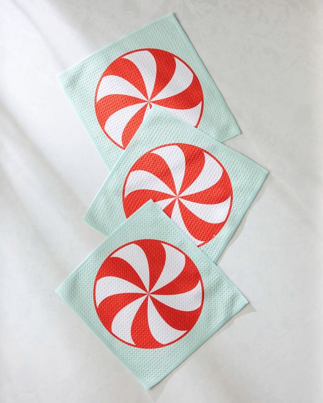 Peppermint Swirl Dishcloth Set | Geometry