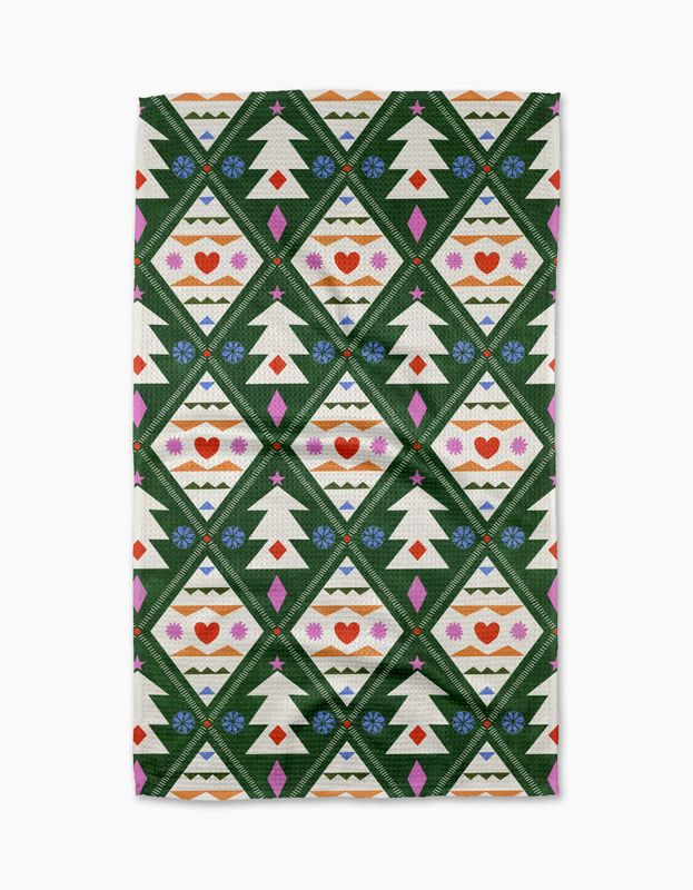 Nordic Christmas Tea Towel | Geometry