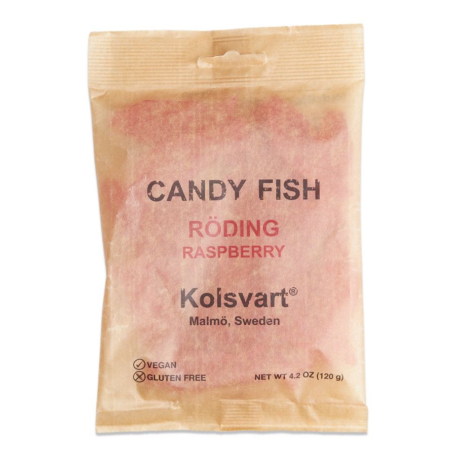 KOLSVART Roding Raspberry candy fish, 4.2 oz