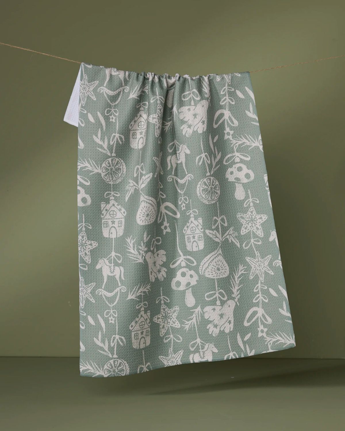 Cozy Ornaments Tea Towel | Geometry