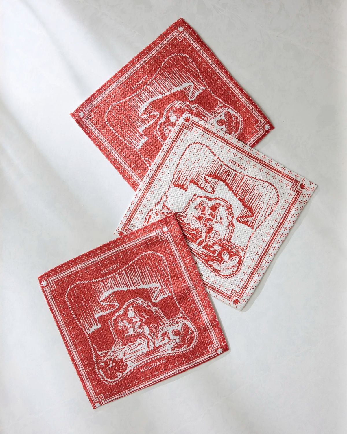 Cowboy Christmas Dishcloth Set | Geometry