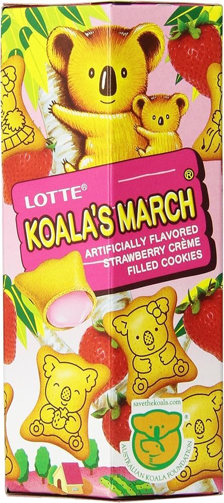 Koala&#39;s March - Strawberry Cream Filled Cookies,1.45 oz