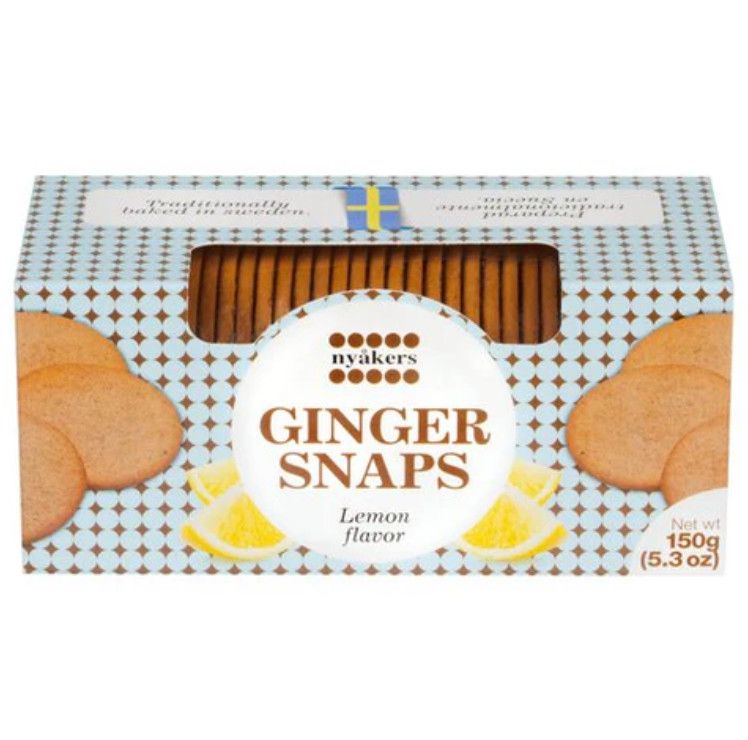 Nyakers Lemon Gingersnaps 5.3oz Boxes
