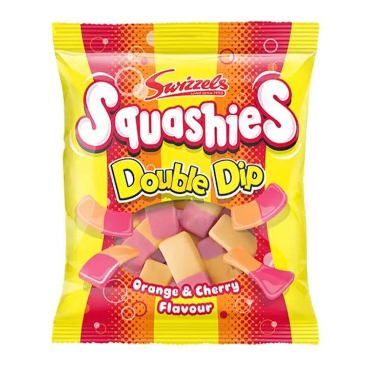Swizzels Squashies Double Dip Orange &amp; Cherry 120g (UK)