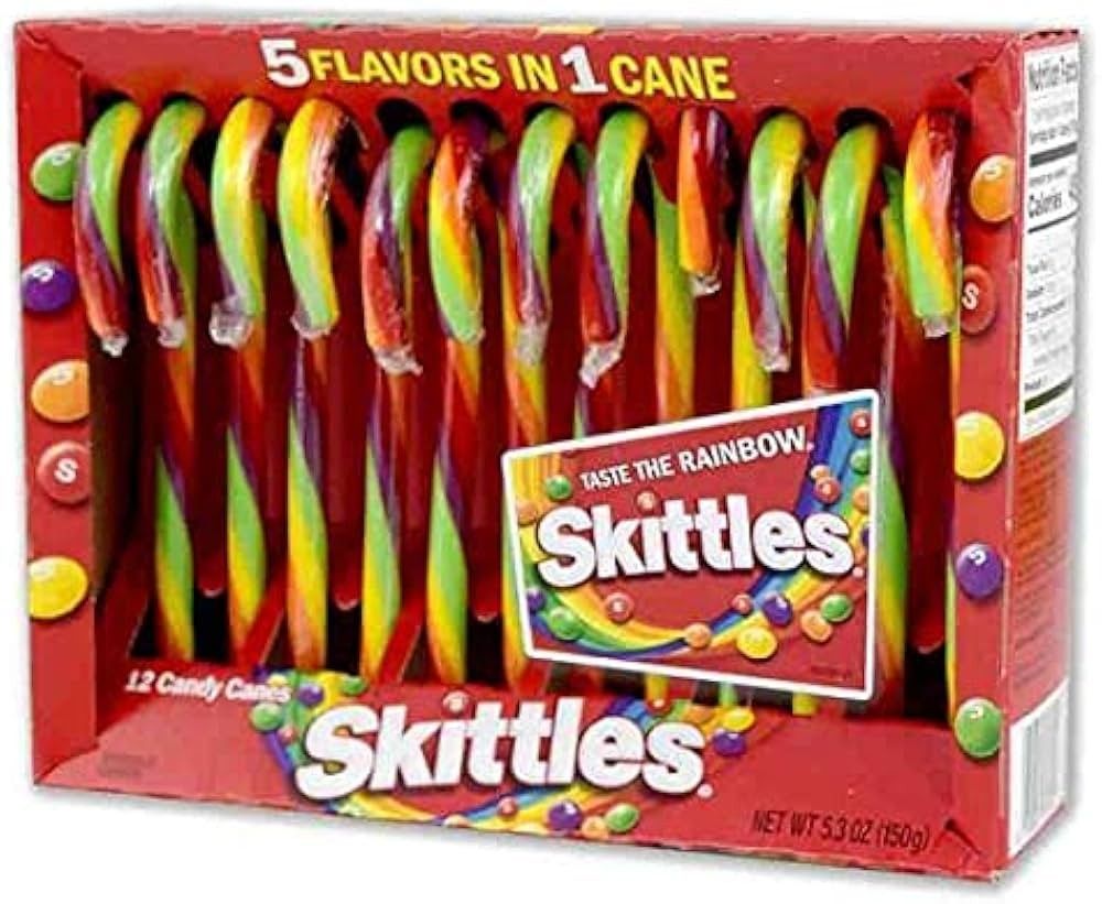 12 Pc Skittles Candy Cane Cradle