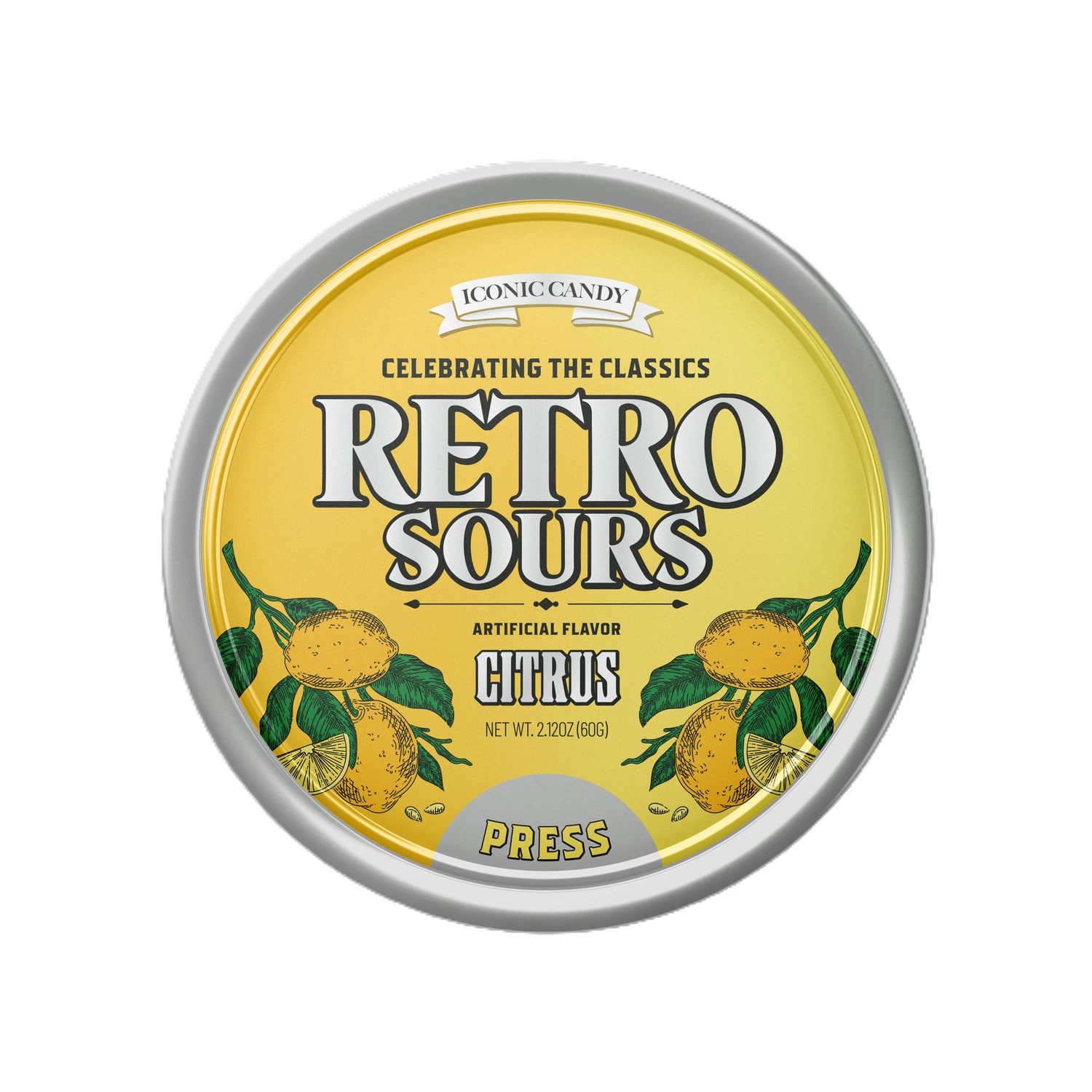 Retro Sours Citrus, 16.9oz Tin