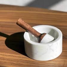 White Marble Mortar &amp; Pestle | Verve Culture