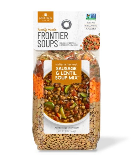Indiana Harvest Sausage &amp; Lentil Soup Mix | Anderson House | Frontier Soups