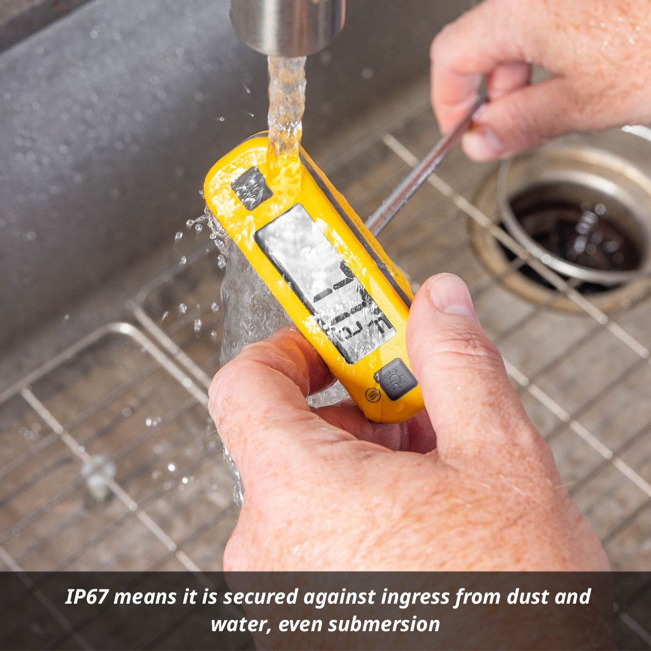 T-Grip Heavy Duty Waterproof Thermometer, 24-Inch, Yellow