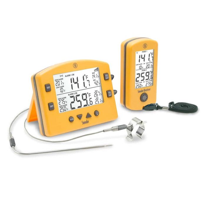 Smoke-Dual Channel Wireless Alarm w/ Remote, Yellow