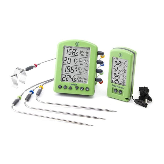 Smoke X4 - 4-Ch. Long-Range Wireless BBQ Alarm Thermometer, White