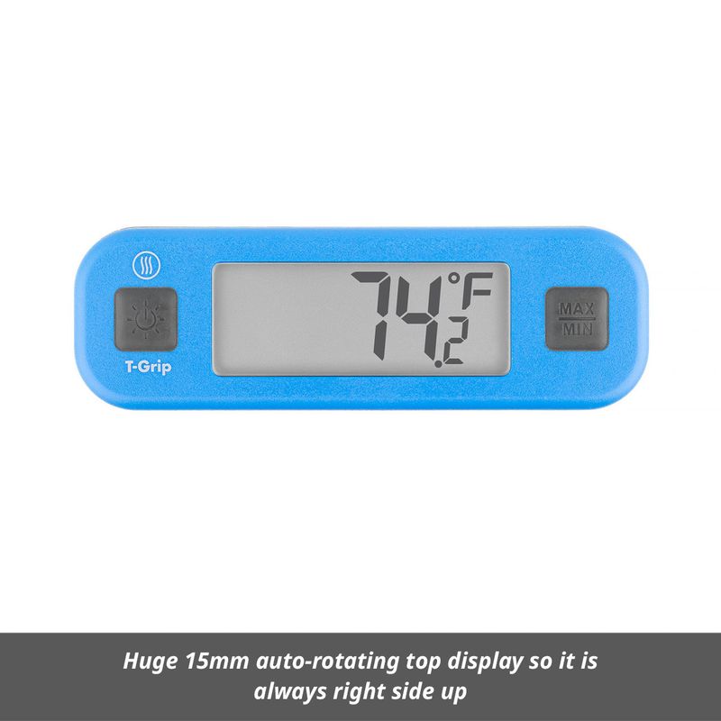 T-Grip Heavy Duty Waterproof Thermometer, 24-Inch, Blue