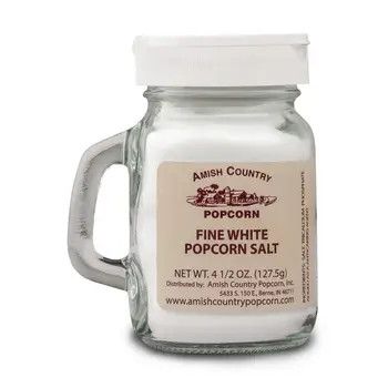 4.5 oz. Bottle of Fine White Popcorn Salt | Amish Country Popcorn