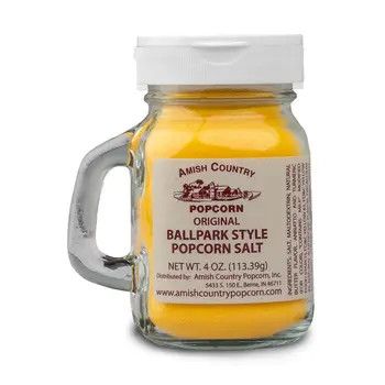 4.5oz Bottle of Ballpark-Style Popcorn Salt | Amish Country Popcorn