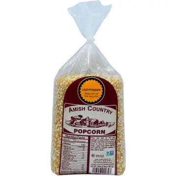 2lb Bag of Ladyfinger Hulless Popcorn | Amish Country Popcorn