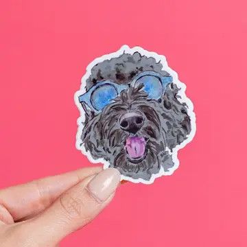 Black Goldendoodle Sticker - Matte Finish