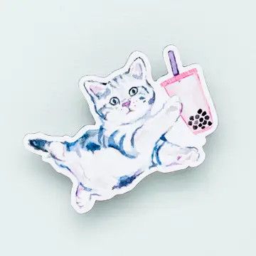 Boba Cat Sticker