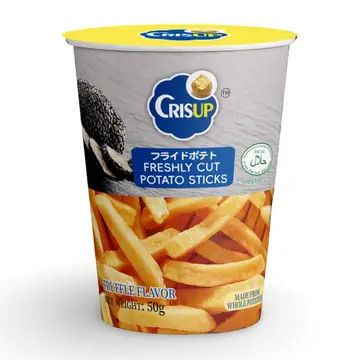 Crisup Freshly Cut Potato Chip Crisp Fries Truffle 1.8 oz Cup