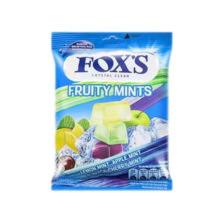 Crystal Sugar Mixed Fruit Candy Square Hard Candy Snack 90g - Fruit Mint 1 Bag