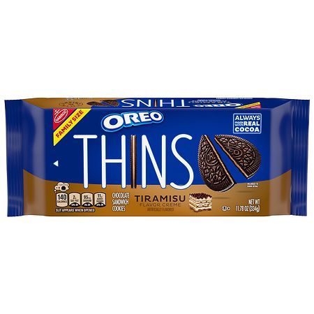 Nabisco Oreo Thins Chocolate Cookie Tiramisu Flavor 2.96 oz