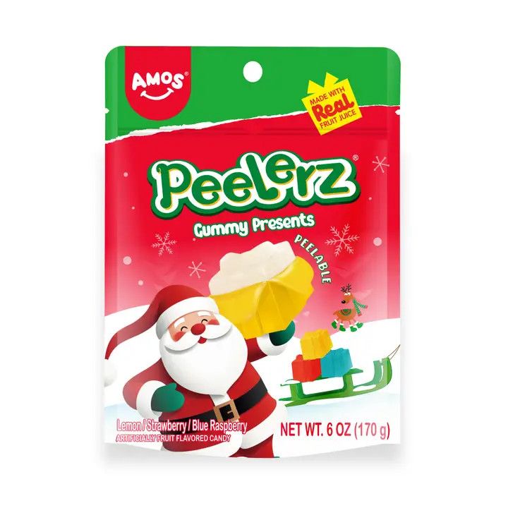 Amos Peelerz Holiday Gummy Presents, 6oz