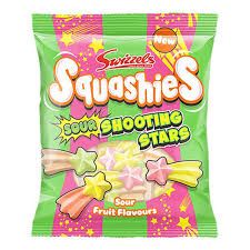 Limited Import - Squashies UK Sour Shooting Stars, 100g