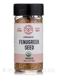 Fenugreek Seed, Certified Organic 3.0 oz Glass Bottle - Whole